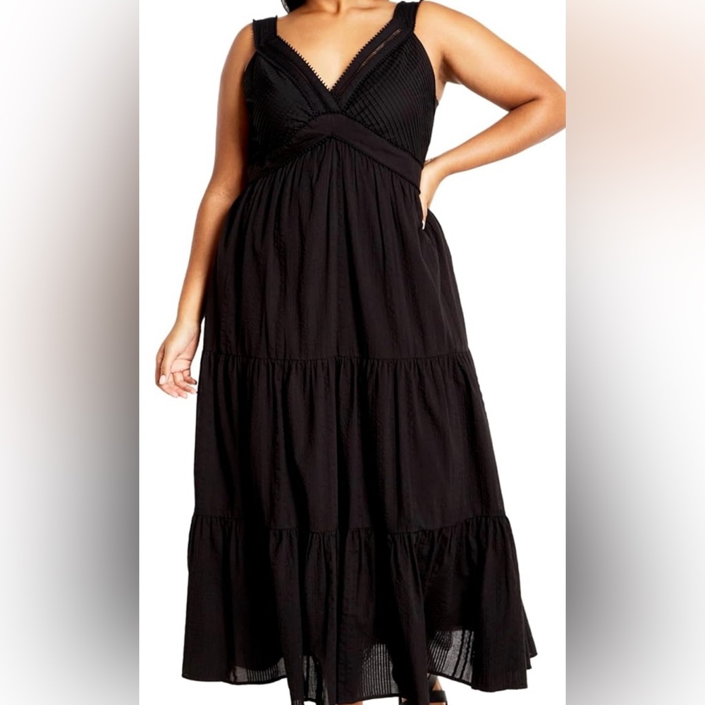 City Chic Black Sleeveless Maxi Dress